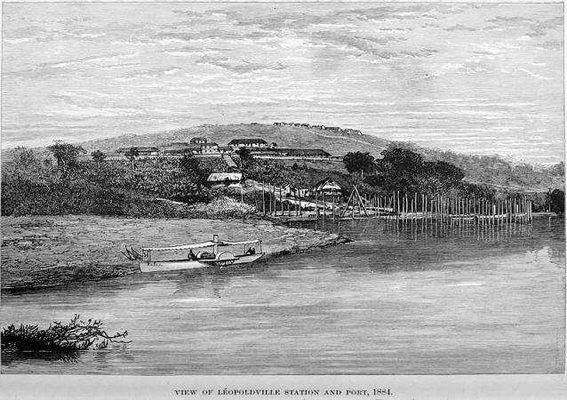 View of Léopoldville station and port (1884) View of Léopoldville station and port (1884)