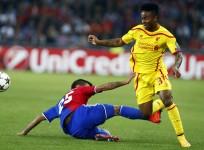 Raheem Sterling Liverpool Derlis Gonzalez FC Basel