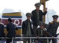 North Korean soldiers are seen on a boat on the banks of the Yalu River, near the North Korean town of Sinuiju, opposite to the Chinese border city of DandongJacky Chen/Reuters