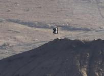 An ISIS flag in Kobane