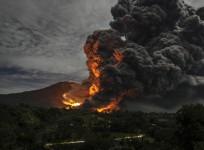 Mount Sinabung volcano erupts