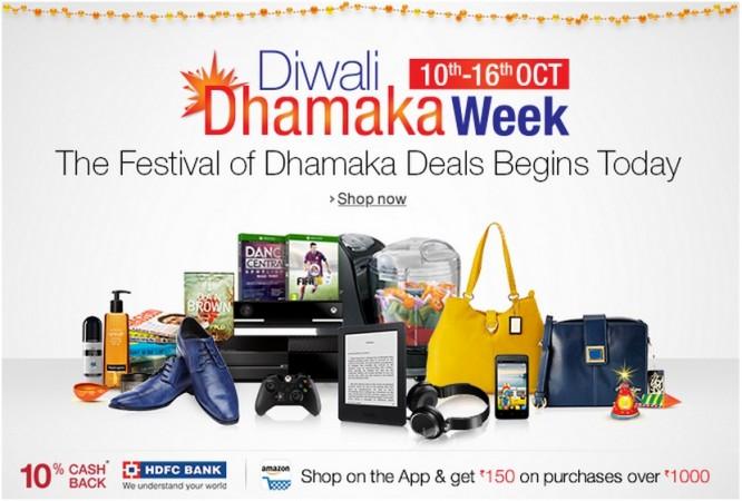 Amazon India Diwali Dhamaka Week. Amazon sale