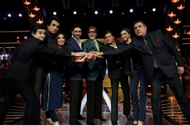 Shah Rukh Khan's 'Happy New Year' Team on Amitabh Bachchan's 'Kaun Banega Crorepati 8' Shah Rukh Khan's 'Happy New Year' Team on Amitabh Bachchan's 'Kaun Banega Crorepati 8'