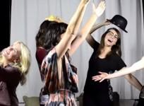 comedians model for fall comedy collection