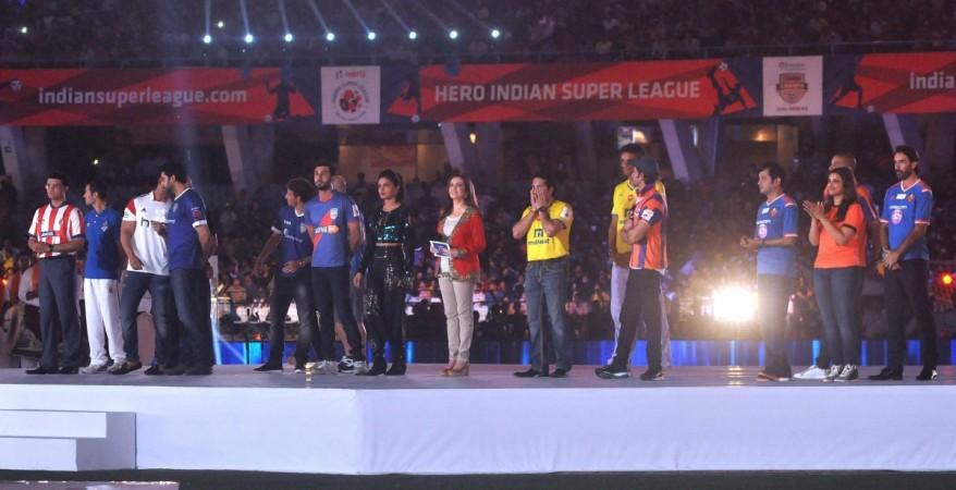 A still from the opening ceremony of the Indian Super League last year Opening Ceremony of Indian Super League (ISL)