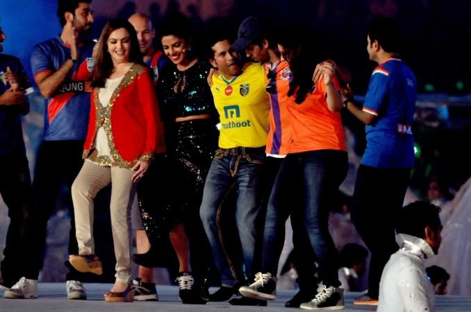 A snap from the opening ceremony of the Indian Super League in Kolkata last year Opening Ceremony of Indian Super League (ISL)
