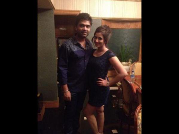 A picture taken during SIIMA 2014. Simbu-Harshika