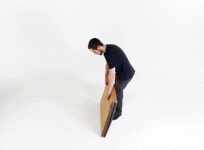 Refold, portable cardboard desk