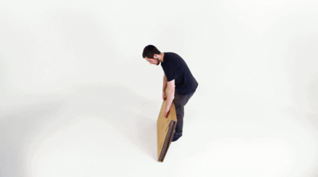 Refold, the portable cardboard desk Refold, portable cardboard desk