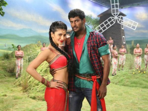 A still from Tamil movie Poojai. Poojai