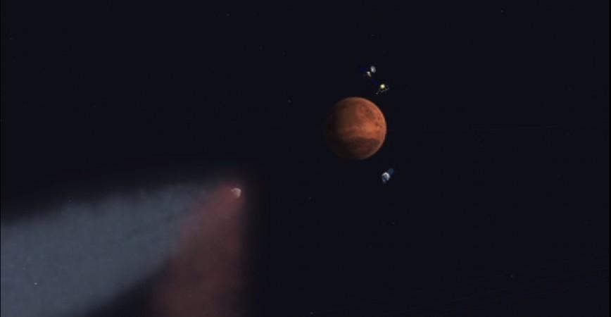 Animation of Comet Siding Springs' Close Encounter With Mars Slated for 19 OCtober Comet