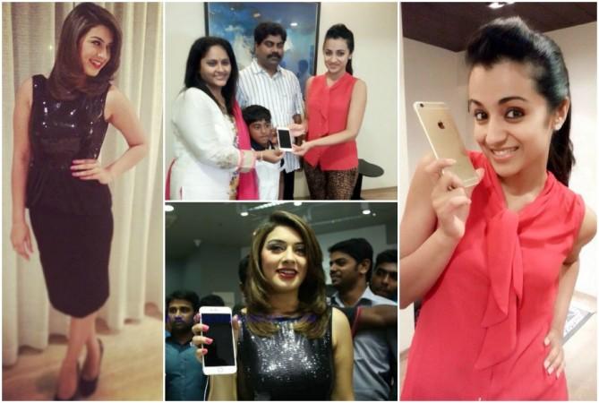 Hansika Motwani Launches Apple iPhone 6; Trisha Gifted Smartphone Hansika Motwani Launches Apple iPhone 6; Trisha Gifted Smartphone (Pictures)