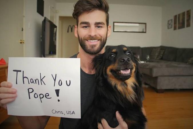 Actor and gay rights activist Chris Salvatore thanks Pope Francis Actor and gay rights activist Chris Salvatore thanks Pope Francis