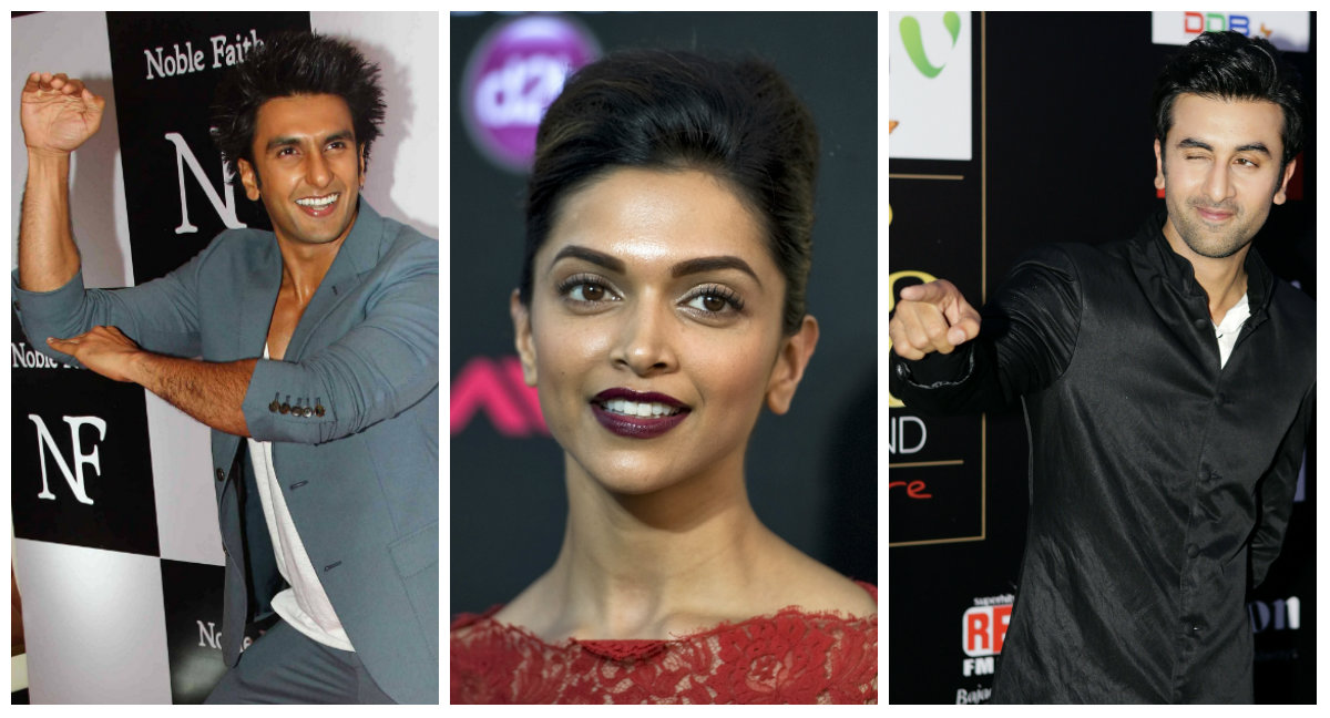 Ranveer Singh, Deepika Padukone, Ranbir Kapoor