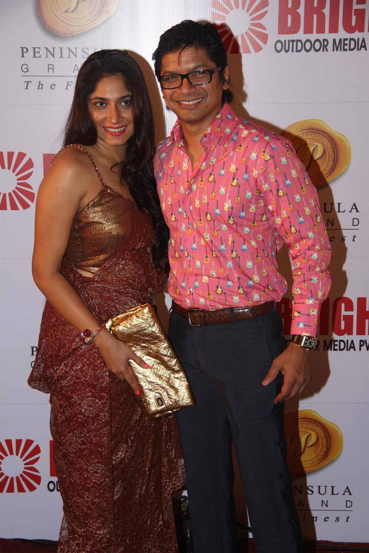 Shaan with wife Radhika Mukherjee Yogesh Lakhani's Birthday Bash 2014