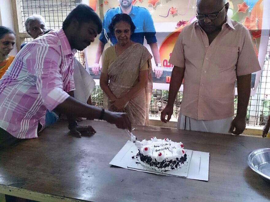 A fan celebrating Prithviraj's birthday Prithviraj