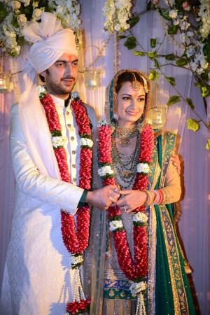 Dia Mirza weds long-time beau Sahil Sangha. Dia Mirza Weds Long-Time Beau Sahil Sangha, Looks Splendid in Ritu Kumar Lehenga