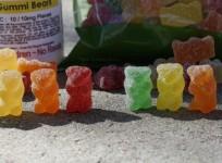 Marijuana-infused sour gummy bear candies