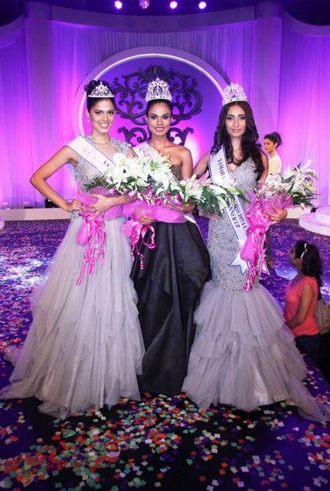 Miss Diva Noyonita Lodh, first runner-up Alankrita Sahai and second runner-up Asha Bhat Miss Diva 2014