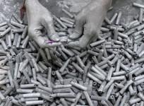 Firecracker manufacturing factory. Diwali