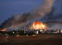 Turkish army helps injured ISIS militants reach hospitals for treatment by lighting the sky with the help of flares.