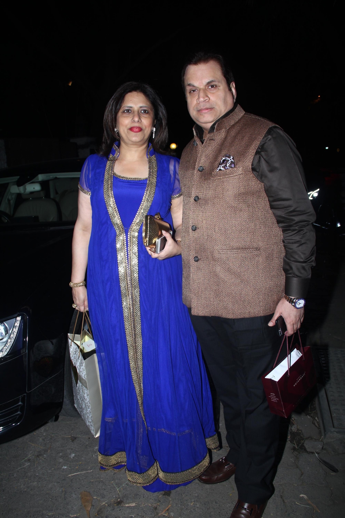 Ramesh Taurani of TIPS industries with wife Sneha attends Shilpa Shetty Kundra's Diwali Bash Shilpa Shetty Kundra