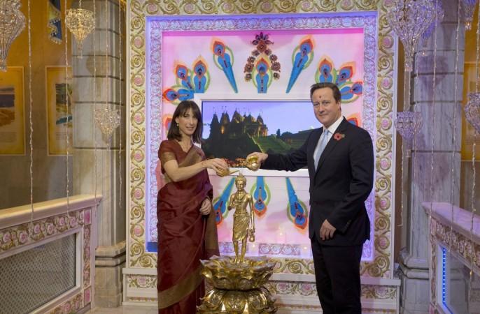 David Cameron celebrates Diwali with wife Samantha Cameron