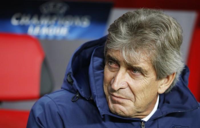 City boss Manuel Pellegrini looks on during his side's clash against West Ham United Manchester City