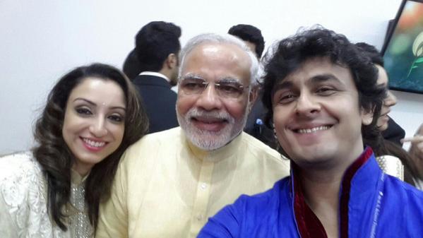 Sonu Nigam with wife takes a selfie with PM Modi, posts it on Twitter Selfie with NaMo