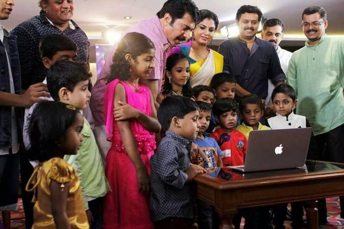 Mammootty and team release the theme song of the film along with 10 selected kids Varsham