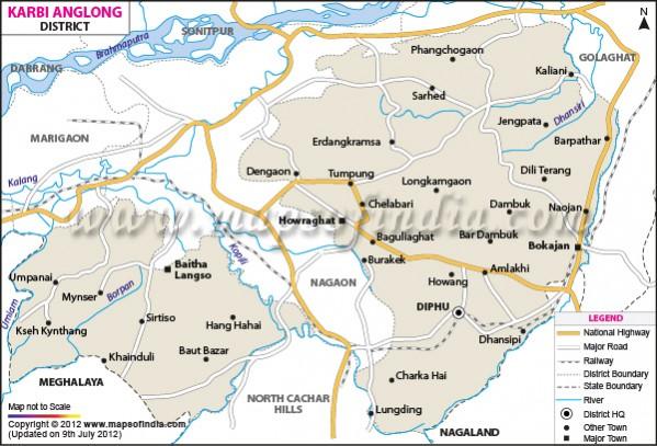 Assam's Karbi Anglong District. Assam 1000 hour shutdown/ bandh