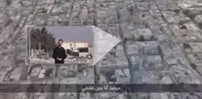 An aerial view of the town of Kobani claimed to have been shot through an aerial drone belonging to ISIS. In its recent video, ISIS has featured John Cantlie reporting live from Kobani for Islamic State. An aerial view of the town of Kobani claimed to have been shot through an aerial drone belonging to ISIS. John Cantile reporting live from Kobani for Islamic State.