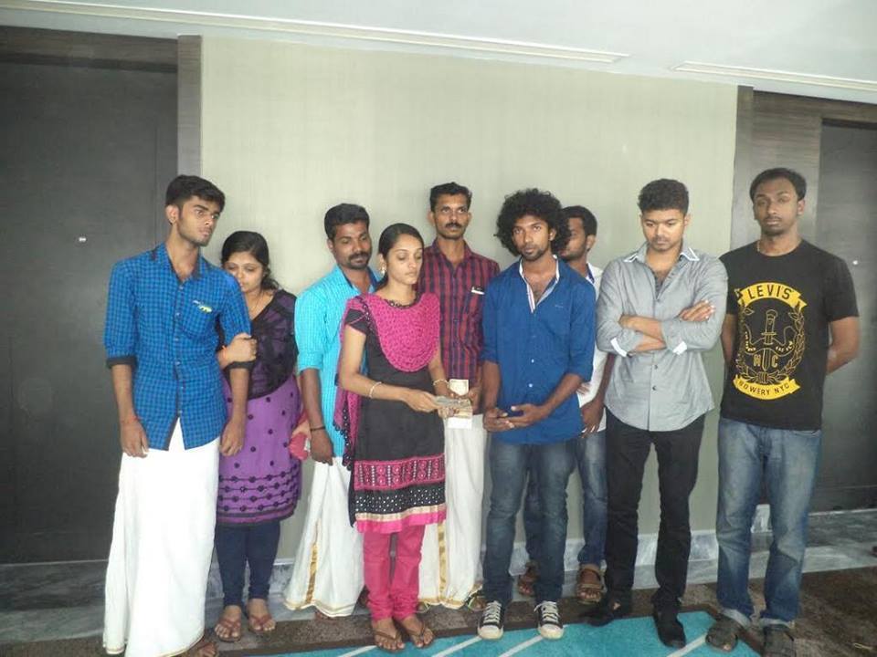 Vijay met the family of his deceased fan at Coimbatore Vijay