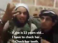 A newly released chilling video shows ISIS jihadists negotiating price for Yazidi sex slave girls as young as 15.