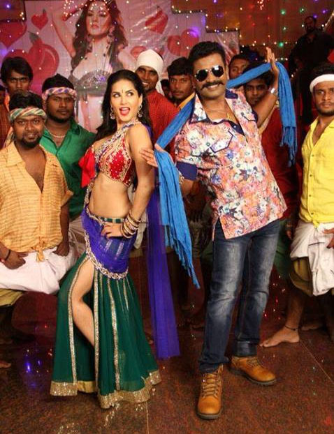 Sunny Leone with Prem. Sunny Leone & Prem