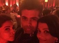 Aishwarya Rai Bachchan, Deepika Padukone and Karan Johar