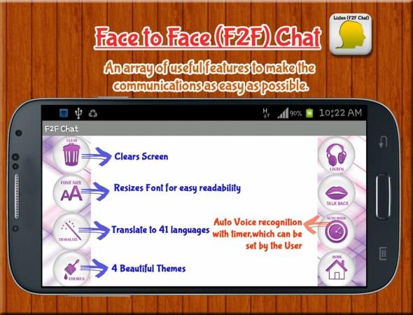 Face to Face chat feature in the free app for the deaf Let ME Hear Again app for the deaf