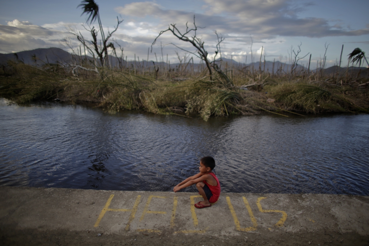 Survivor of Typhoon Haiyan asks for help