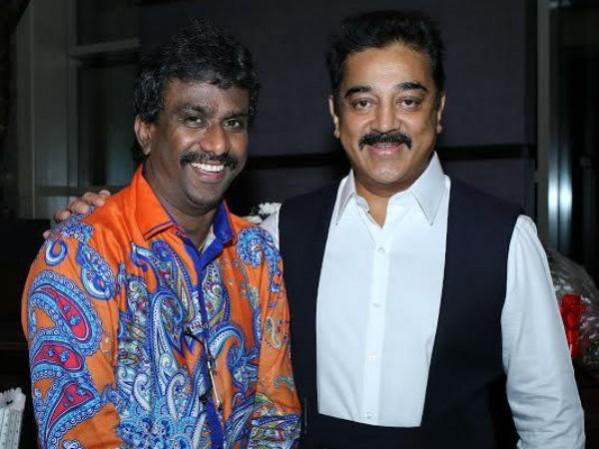 Kamal Haasan with his PR at his birthday bash. Kamal Haasan's 60th Birthday Bash Photos