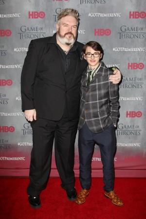 Kristian Nairn and Isaac Hempstead Wright who play Hodor and Bran Stark in Game of Thrones Kristian Nairn and Isaac Hempstead Wright who play Hodor and Bran Stark in Game of Thrones