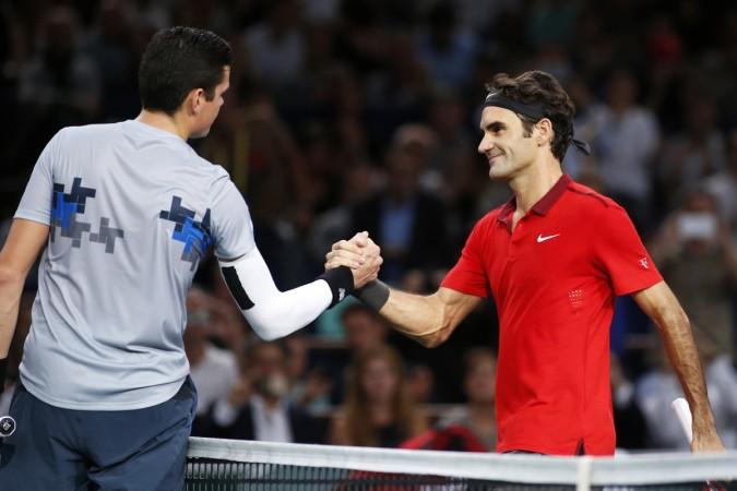 Raonic beat Federer 7-6(5), 7-5 in the 2014 Paris Masters quarterfinals just 10 days ago. Roger Federer and Milos Raonic