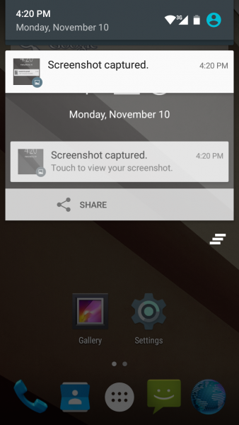 Android Lollipop 5.0 Screenshot on Xiaomi MI2