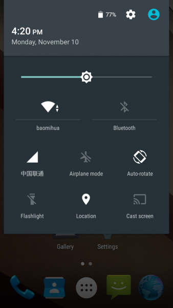 Android Lollipop 5.0 Screenshot on Xiaomi MI2