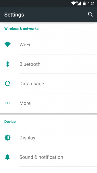 Android Lollipop 5.0 Screenshot on Xiaomi MI2