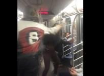 A video of an epic brawl inside a New York City Subway train where 'man slaps soul out of girl' goes Viral.