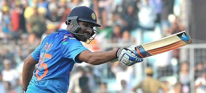 Rohit Sharma celebrates after reaching his hundred in the 4th ODI against Sri Lanka Rohit Sharma India Double Hundred