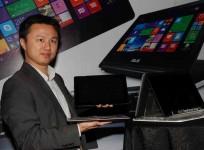 ASUS Regional head Peter Chan showcasing the products