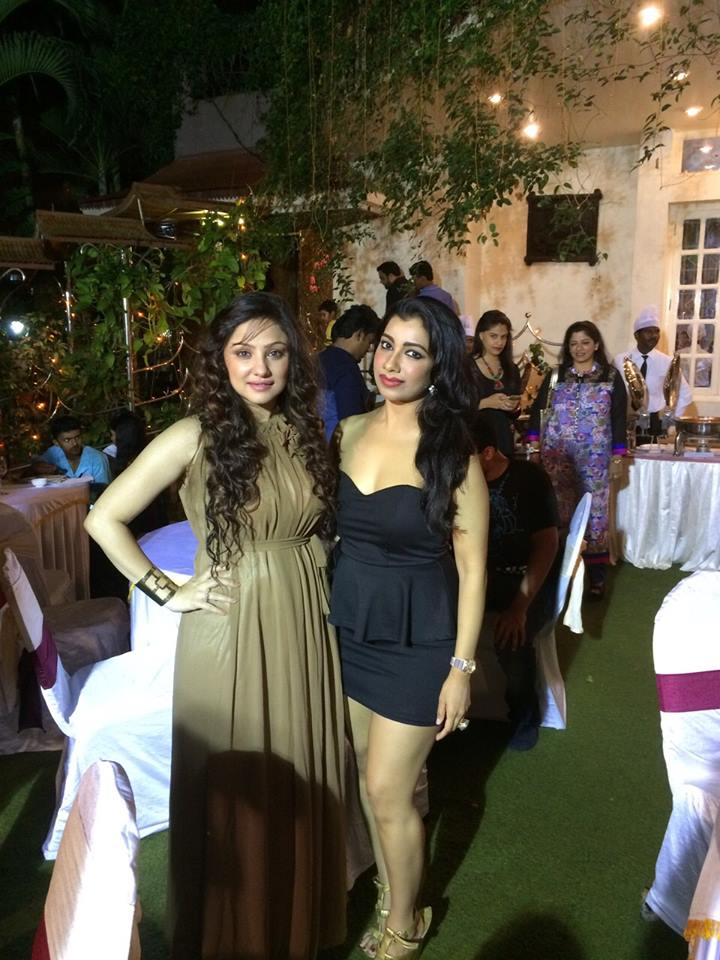 Priyanka Upendra posing for the camera at her birthday bash. Birthday Girl Priyanka Upendra Posing for Camera