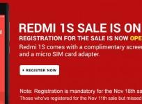 Xiaomi Redmi 1S Flipkart Flash Sale to Kick-off on 18 November; Redmi Note to Debut in India Soon