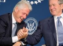 George W Bush and Bill Clinton engage in the friendliest Internet War